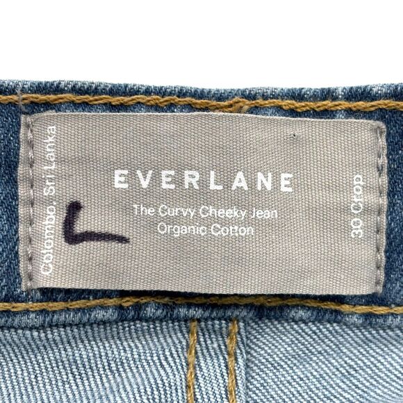 Everlane Women 30 Curvy Cheeky Jean High Rise Crop Straight Sky Blue NWT - Picture 5 of 12